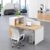 Edeyeu Office Cubicle Workstation, Modular Team Desk (Wood Tone,One-Person)