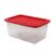 EDGUIOLV 27 Gallon Clear Plastic Storage Bin With Red Snap Lid, Heavy Duty Stackable Container With Built-in Carry Handles, Dust-Proof Sealed Organizer Box For Home Pantry Basement Office Holiday Toy