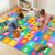 EDGZKO Kids Alphabet Play Rug, 6×9 Colorful Shapes Learning Floor Mat