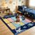 EDGZKO Math Multiplication Table Area Rug, 3×5 Space Educational Rug