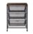 Edifice 3-Tier Rolling Mesh Basket Cart with Faux Wood Top – Heavy Duty Storage Organizer Utility Cart with 3 Easy-Glide Removable Drawers, 360° Swivel Locking Wheels & Leveling Feet for Home & Office