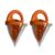 Educational Beach Play Sand Funnel and Water Mixing Toy Set, Oranges, 2pcs