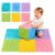 Edusense 6Pcs Sensory Mats for Autism, Non-Toxic XPE Foam Textured Puzzle Play Mat, Indoor/Outdoor Massage Floor Tiles for Sensory Room, Kids Adults Stress Relief