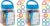 edxeducation Geo Links, Mini Jar, Set of 144, Linking Shapes, 6 Colors (Pack of 2)