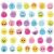Eersida 800 Pieces Face Emotion Feelings Stickers for Kids 1.4 Inch Funny Mood Incentive Stickers Bulk Reward Decal Behavior Chart Emotional Support Teacher Classroom Supply for Home School(Rainbow)
