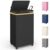 efluky 100L Laundry Basket with Wheels and Lid, Rolling Laundry Hamper with Bamboo Handles and Removable Bag, Dirty Clothes Hamper on Wheels for Laundry Room Organizer, Dorm