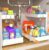 EGMEHOAD Under Sink Organizer 2 Pack, 2 Tier Metal Under the Sink Storage