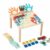 EHJRE Children Learning Board Busy Table Activity Toy Wooden Hands-On Early Education Game Movable Number Tiles Writing Space Suitable for Classroom Nursery Playroom