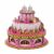 EHJRE Children Puzzle Wooden Cake Model Puzzle Music Box Toy with DIY Build and Interactive Tune Feature Charming Display for Play Suitable for Gift Giving Family Activities Bedroom Decor, Pink