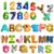 EHR Magnetic Letters and Numbers,Colorful ABC Animal Alphabet Fridge Magnets,Educational Spelling Learning Game Toys for Kids,Toddlers 3 4 5 Years Old (Uppercase Letter+ Numbers)