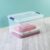 EIFBYKM 66 Quart Large Latching Storage Bin, Clear Plastic Storage Container with Latch Lid, Blue