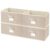 EITMOW 15.7 inch Woven Fabric Bins, Storage Baskets, Storage Cubes with Reinforced Handles, Organizer Bins for Closet Shelves, Foldable (4, Beige)