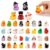EKisemio 51 Pcs Halloween Resin Ducks Bulk, Mini Halloween Figurines Set