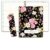 Elan Publishing Company HARDCOVER 7 Period Teacher Lesson Planner – Days Horizontally Across The Top with Bonus Clip-in Bookmark (Black Floral)
