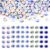 Elecrelive 100Pcs Blue Flower Beads for Bracelets, 6mm Flower Printed Ceramic Beads 5 Styles Floral Charms for Bracelets Earring Keychain Jewelry Making