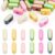 Elecrelive 20Pcs Large Hole Chunky Letter Beads Big Alphabet I Lacing Beads for Letter Keychains Paracord Bag Bracelets Necklaces Making