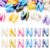 Elecrelive 20Pcs Large Hole Chunky Letter Beads Big Alphabet N Lacing Beads for Letter Keychains Paracord Bag Bracelets Necklaces Making