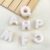 Elecrelive 30Pcs Large Hole Letter Beads White Large Alphabet Beads