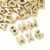 Elecrelive 50Pcs Gold Letter Beads Chunky Alphabet Large Hole Beads