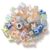 Elecrelive 90-100Pcs Iridescent Large Alphabet Letter Beads for Keychains