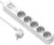Electraline 62426 Prima 5-Way Schuko Power Strip (16 A) with Surge Protection and On/Off Switch, 1.5 m Cable, White