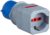 Electraline 80864 Industrial Adaptor CEE to Schuko 2 Sockets 10/16A Italian Blue