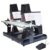 Electric Double Stapler Binding Machine, Heavy Duty A3/A4 Flat and Saddle Stitcher, Desktop Paper Binder with Foot Pedal, 40-Sheet Capacity, 9 Levels, Adjustable Depth