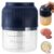 Electric Garlic Chopper – Mini Portable Food Processor, 300ml Rechargeable Chopper With 6 Sharp Blades For Nuts, Spices, Garlic, Vegetables – Ideal Kitchen Gadget, Blue Blue 4 Blades