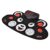 Electric Set, Digital Drums Folding Easy to Carry Waterproof Head with Headphone Jack for Kids
