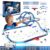 Electric Space Rocket Car Track Set with Mist Spray & Blue Lights – 86 PCS DIY STEM Building Race Track Toy with Suction Cups, Birthday Gift for Boys Girls Ages 3 4 5 6 7 8