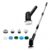 Electric Spin Scrubber for Bathroom, Cordless Power Scrubber with Extendable Handle, 3 Speeds, Digital Display and 8 Brush Heads for Shower, Bathtub, Tile, Grout, Floor and Kitchen,Black