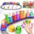 Electric Train Set for Toddlers 2-4 with Farm Animals, Music & Lights, Blue