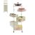Eleeferri 6-Tier Rolling Storage Cart with Wood Handle & Detachable Baskets