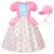 EleFairy Girls Pink Polka Dot Princess Costume Dress Up Set with Hat, 5-6Y