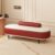 Elegant Faux Leather Upholstered Bean Bag Chair for Bedroom, Entryway and Living Room, Functional and Versatile Ottoman in Wine Red for Home Decor