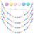 Elegaperma 5 Pack Pastel Pom Poms, Felt Rainbow Pom Poms Garland for Deco