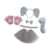 Elephant Ears Headband Nose Bow Tie Tail Gloves Cosplay Costume Set with Skirt for Girls Halloween Dress Up Party Multicolor