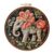 Elephant Stamped Cross Stitch Embroidery Kit with Hoop