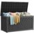 Eleura Home Outdoor Storage Box 320GAL Waterproof Resin Deck Box,Pool Accessories Supplies，UV-Resistant Lockable Package Delivery Bin，Black