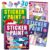 Elite Panda Sticker by Number Books for Kids Ages 4-8, 3-Pack, Paint with Stickers Activity Books, 30 Pictures, Cat Unicorn Princess, Travel Toys & Quiet Time, Birthday Gifts for Girls Boys