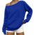 Elneeya Sweatshirts for Women Waffle Knit One Shoulder Top Baggy Pullover