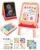 Elovien Foldable Art Easel for Kids, Double Sided with Chalkboard & Magnetic Dry Erase Board, Height Adjustable Desktop Easel, Educational Gift for Girls (Pink)