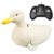 Elyebxj 1-Pack Water Toy, Amphibious Remote Control Sound Duck with 2.4G Steering & Head Movement, White