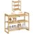 ELYKEN Bamboo Expandable Shoe Rack for Closet, 3-Tier Stackable Shoe Shelf