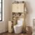ELYKEN Over The Toilet Storage Cabinet with Fluted Doors, Natural Oak