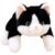 Elymuere Weighted Plush Toy, PP Cotton Stuffed Plush Cat, 11.8 Inches Soft Pillow Christmas for Kids Adults, Black