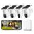 ELYSOO 4K Solar Security Cameras Wireless Outdoor Home System, 4-Cam Kit
