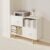 ELYUP Bookcase with Fabric Storage Bins – 4 Cube Organizer Display Bookshelf for Home Office, White