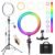 EMART 10″ Ring Light with 51″ Extendable Tripod Stand Phone Holder Wireless Bluetooth Remote,16 RGB Colors 13 Dynamic Modes & 10 Brightness Levels Selfie Ringlight for Phone Live Streaming Makeup