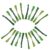 Embroidery Floss Craft Thread Green Polyester Cotton 30pcs 8m